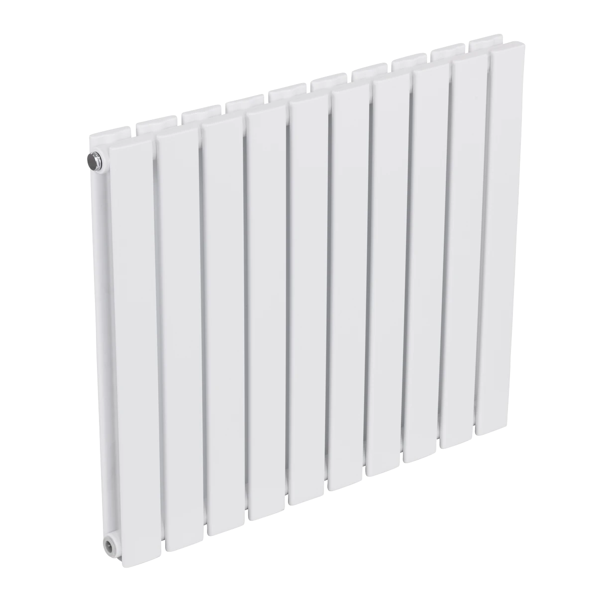 Baridi Horizontal Radiator Contemporary Double Flat Panel Design 600 x 700mm - White
