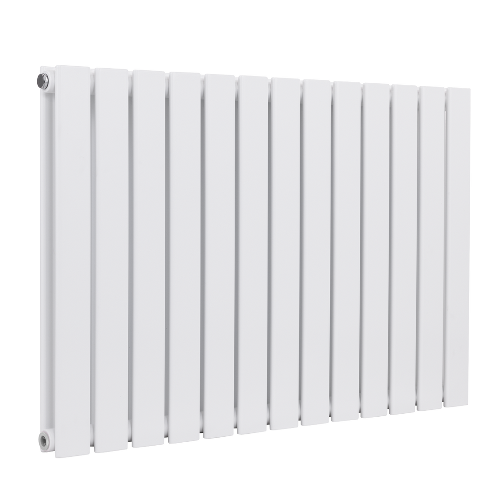 Baridi Horizontal Radiator Contemporary Double Flat Panel Design 600 x 910mm – White
