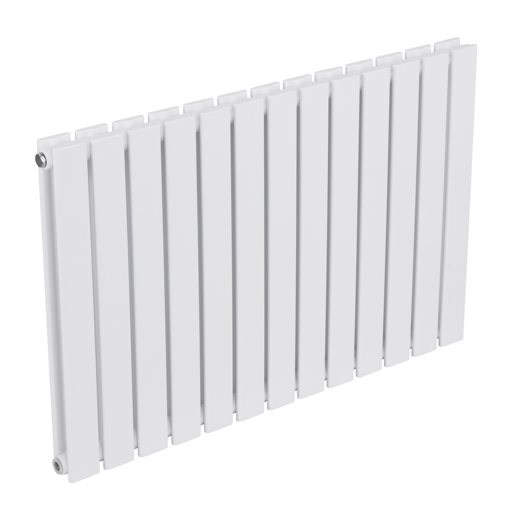 Baridi Horizontal Radiator Contemporary Double Flat Panel Design 600 x 910mm – White