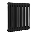 Baridi Horizontal Traditional 2 Column Radiator 600 x 607mm – Black
