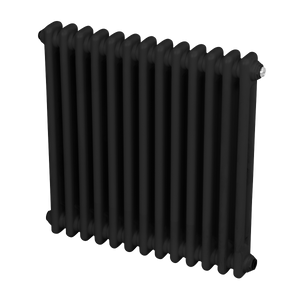 Baridi Horizontal Traditional 2 Column Radiator 600 x 607mm – Black