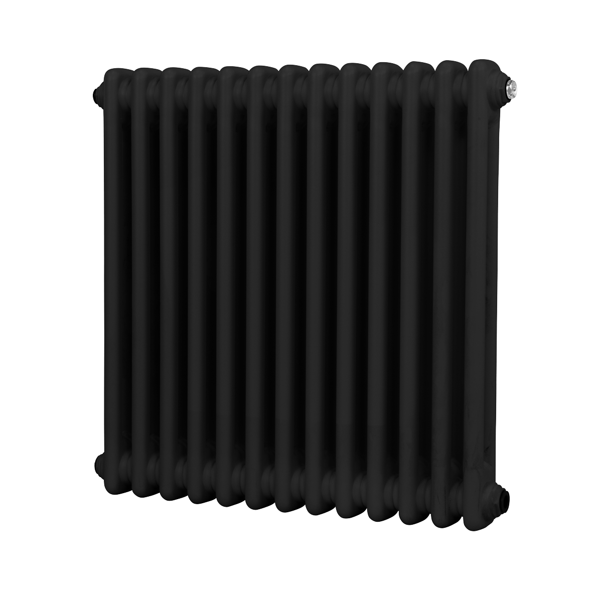 Baridi Horizontal Traditional 2 Column Radiator 600 x 607mm – Black