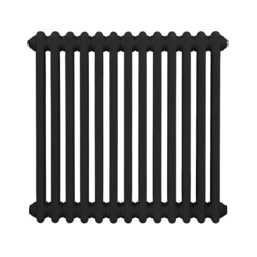 Baridi Horizontal Traditional 2 Column Radiator 600 x 607mm – Black