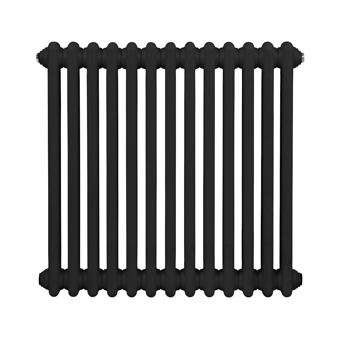 Baridi Horizontal Traditional 2 Column Radiator 600 x 607mm – Black