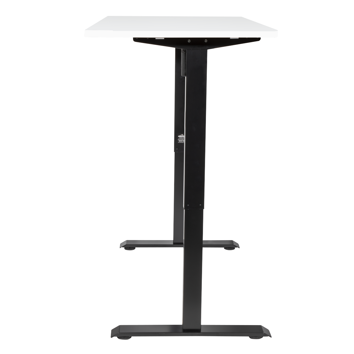 Dellonda Single Motor Height-Adjustable Desk, 140 x 70cm, White Desktop (DH36)