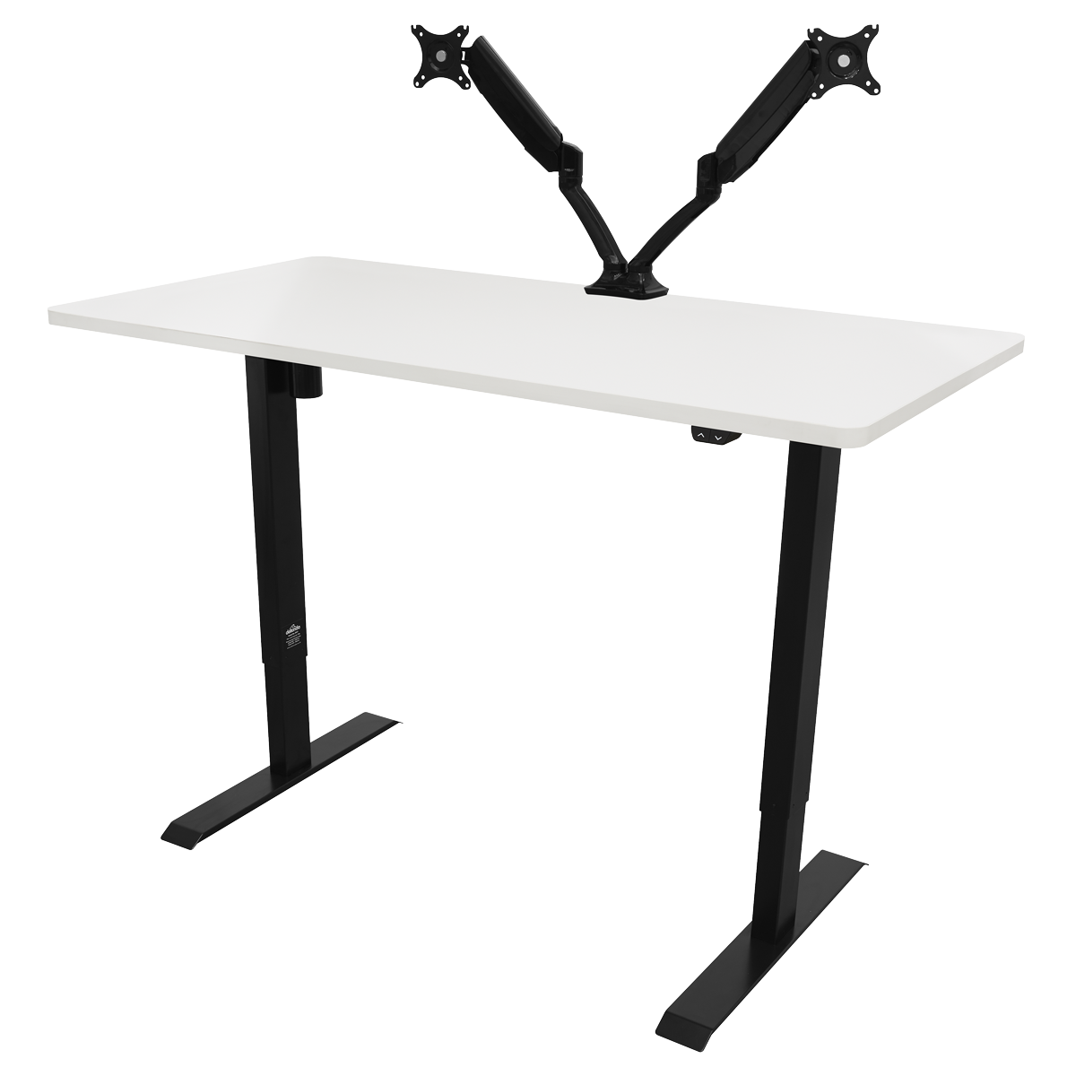 Dellonda Single Motor Height-Adjustable Desk, 140 x 70cm, White Desktop (DH36)