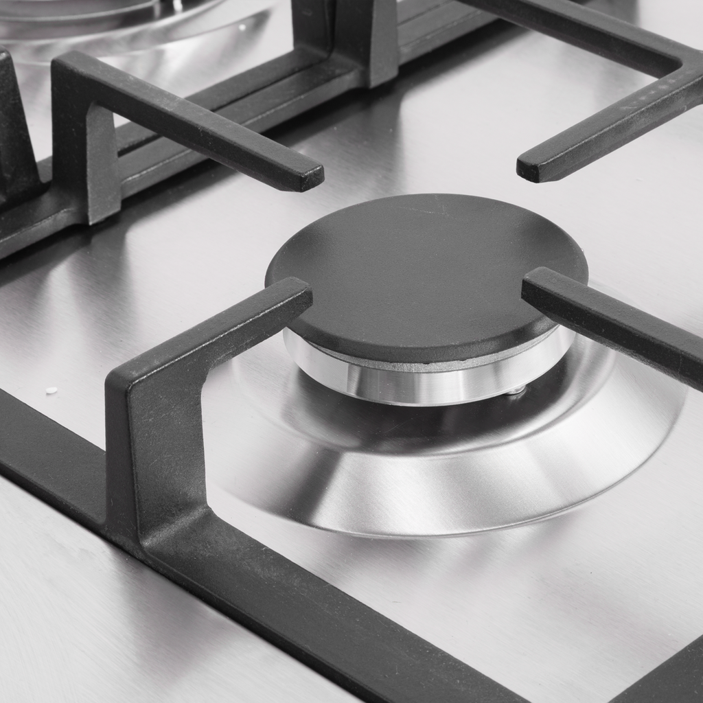 Baridi 90cm Gas Hob Stainless Steel with 5 Burners, Cast Iron Supports & Auto Ignition 11kW