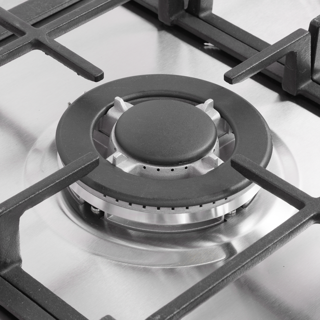 Baridi 90cm Gas Hob Stainless Steel with 5 Burners, Cast Iron Supports & Auto Ignition 11kW