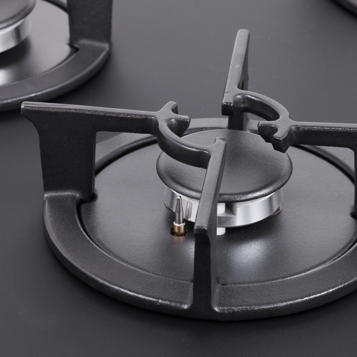 Baridi 70cm Gas Hob Matt Black with 5 Burners, Cast Iron Supports & Auto Ignition 10.4kW