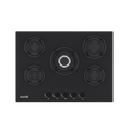Baridi 70cm Gas Hob Matt Black with 5 Burners, Cast Iron Supports & Auto Ignition 10.4kW