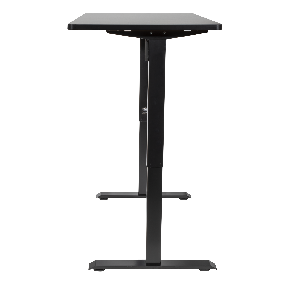 Dellonda Single Motor Height-Adjustable Desk, 140 x 70cm, Black Desktop (DH38)