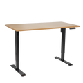 Dellonda Single Motor Height-Adjustable Desk, 140 x 70cm, Oak Desktop (DH41)