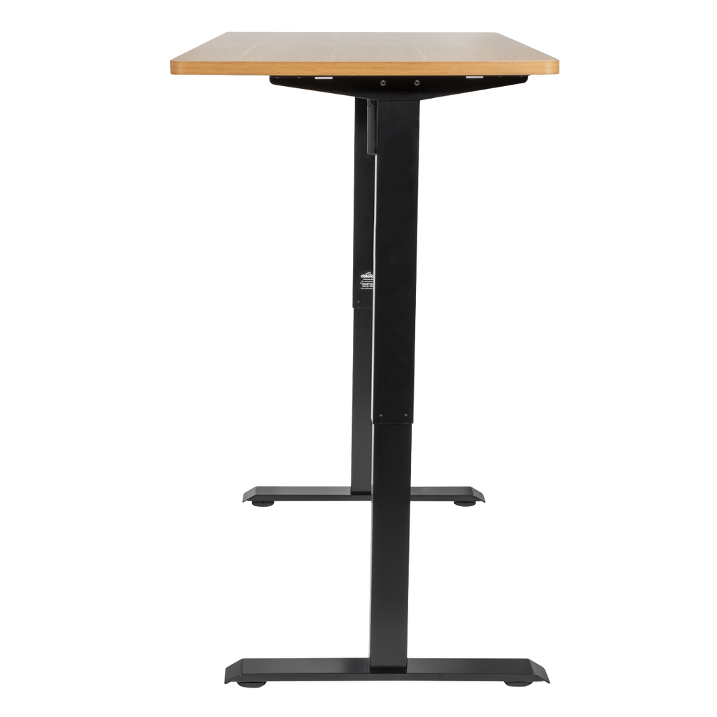 Dellonda Single Motor Height-Adjustable Desk, 140 x 70cm, Oak Desktop (DH41)