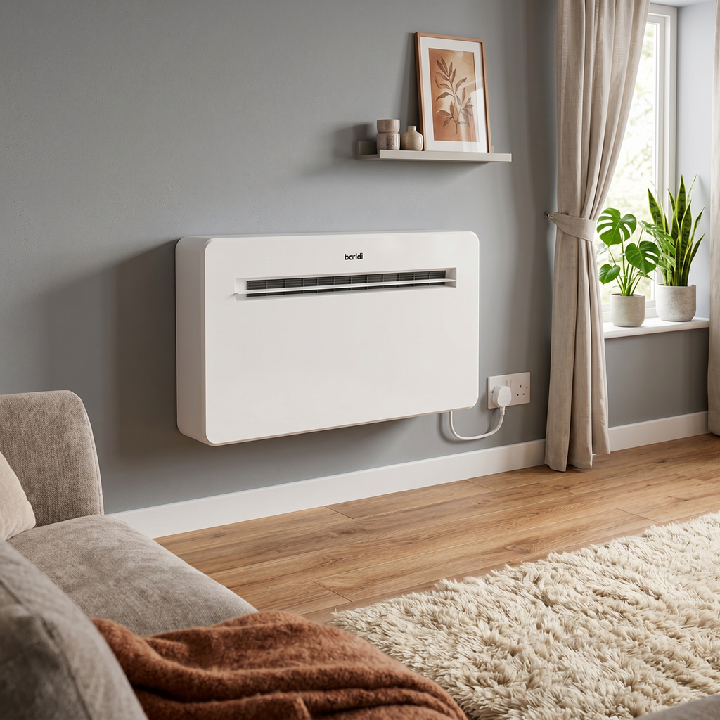 Baridi 4-in-1 Smart Monobloc Wall-Mounting Air Conditioning Unit 10,000Btu/hr - White