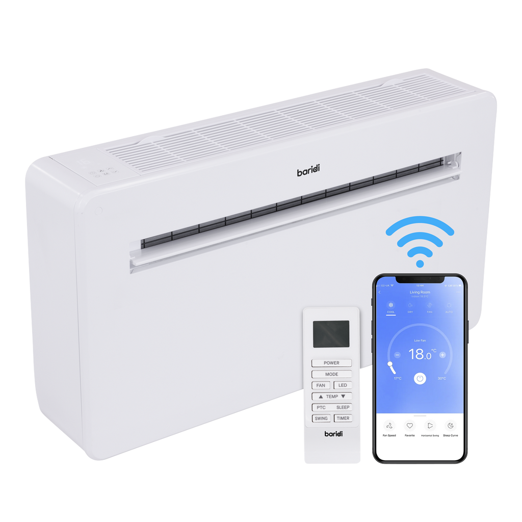 Baridi 4-in-1 Smart Monobloc Wall-Mounting Air Conditioning Unit 10,000Btu/hr - White