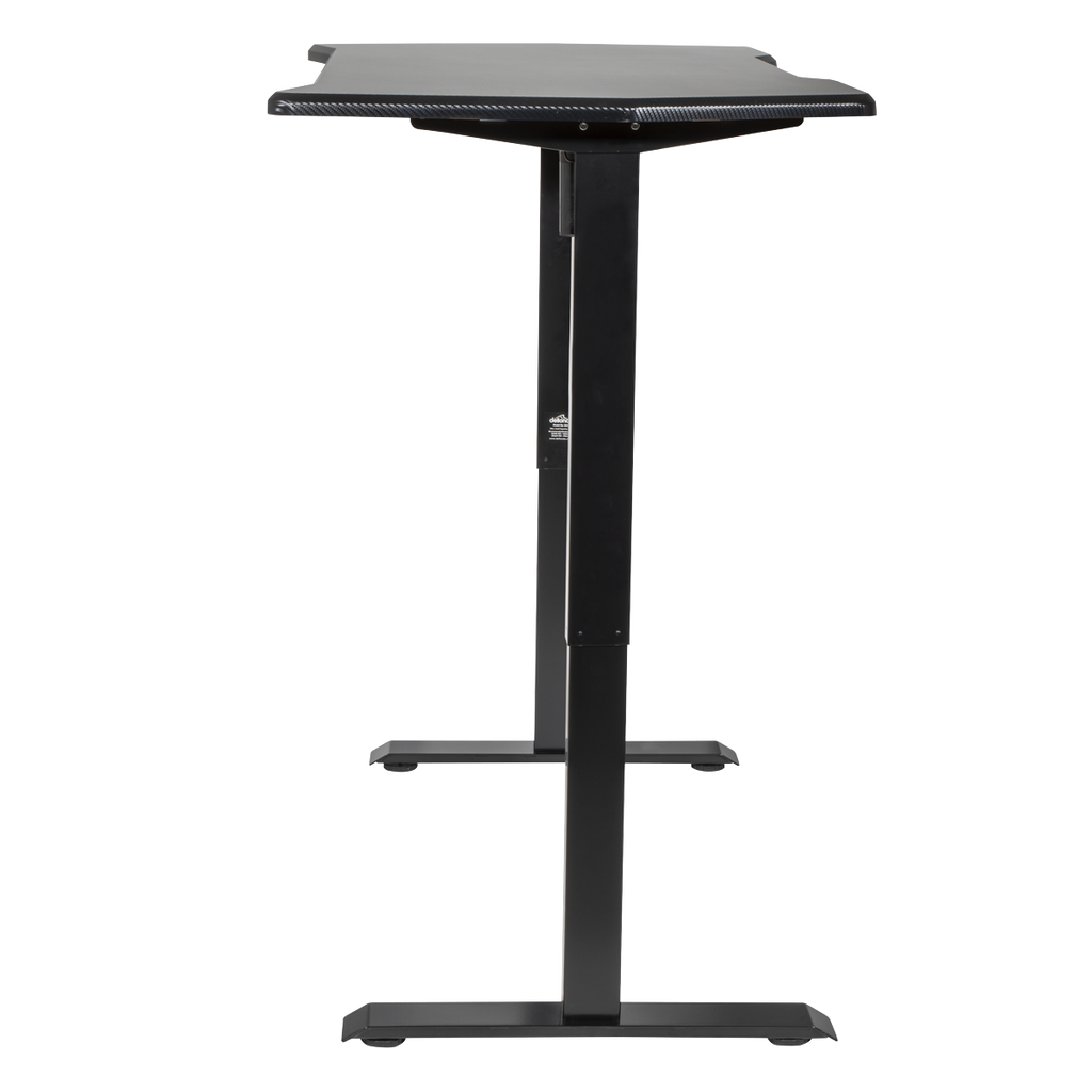 Dellonda Single Motor Height-Adjustable Desk, 140 x 70cm, Carbon Desktop (DH43)