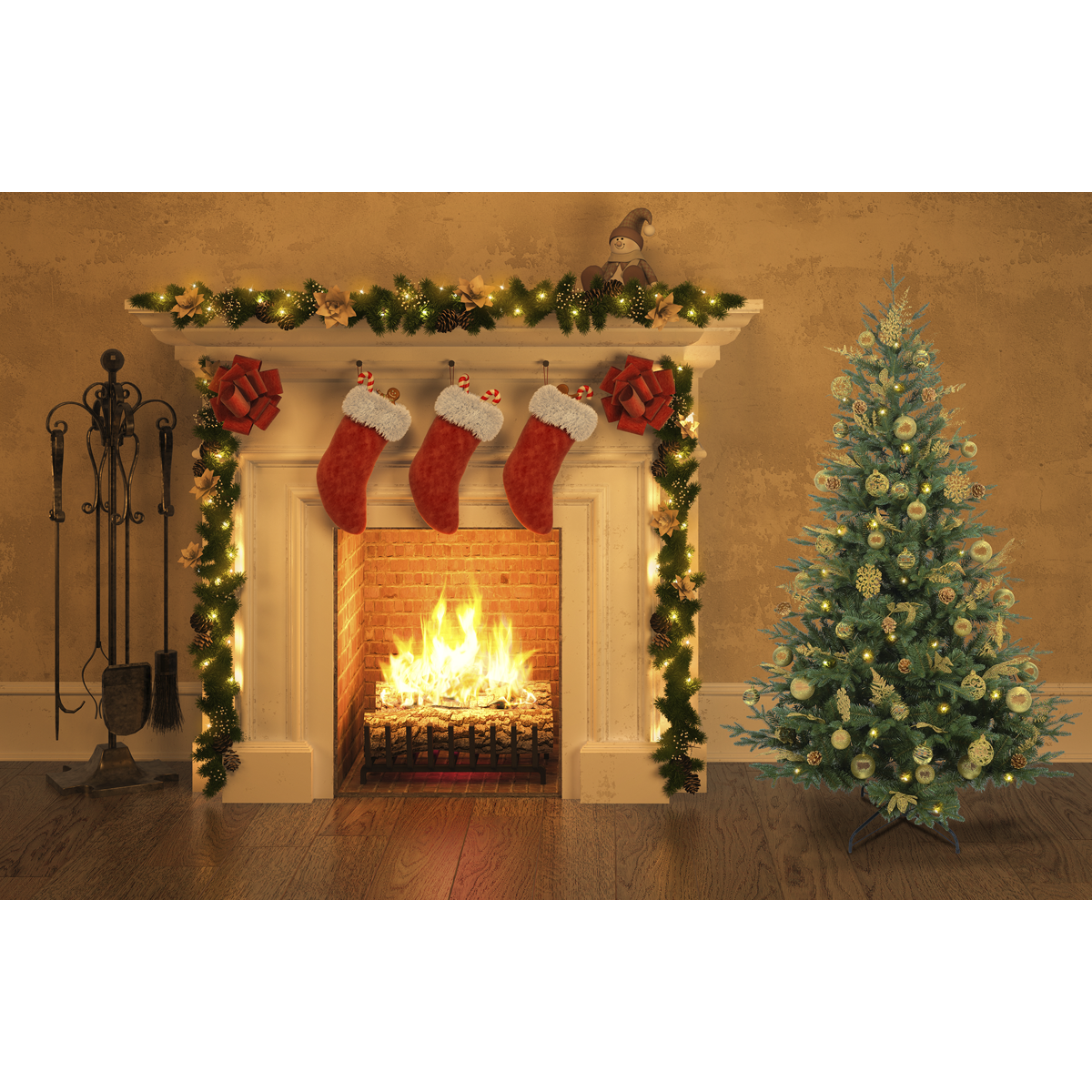 Dellonda Artificial Hinged Christmas Tree with 750+ PE Tips, 5ft/150cm (DH44) (Factory Refurbished A)