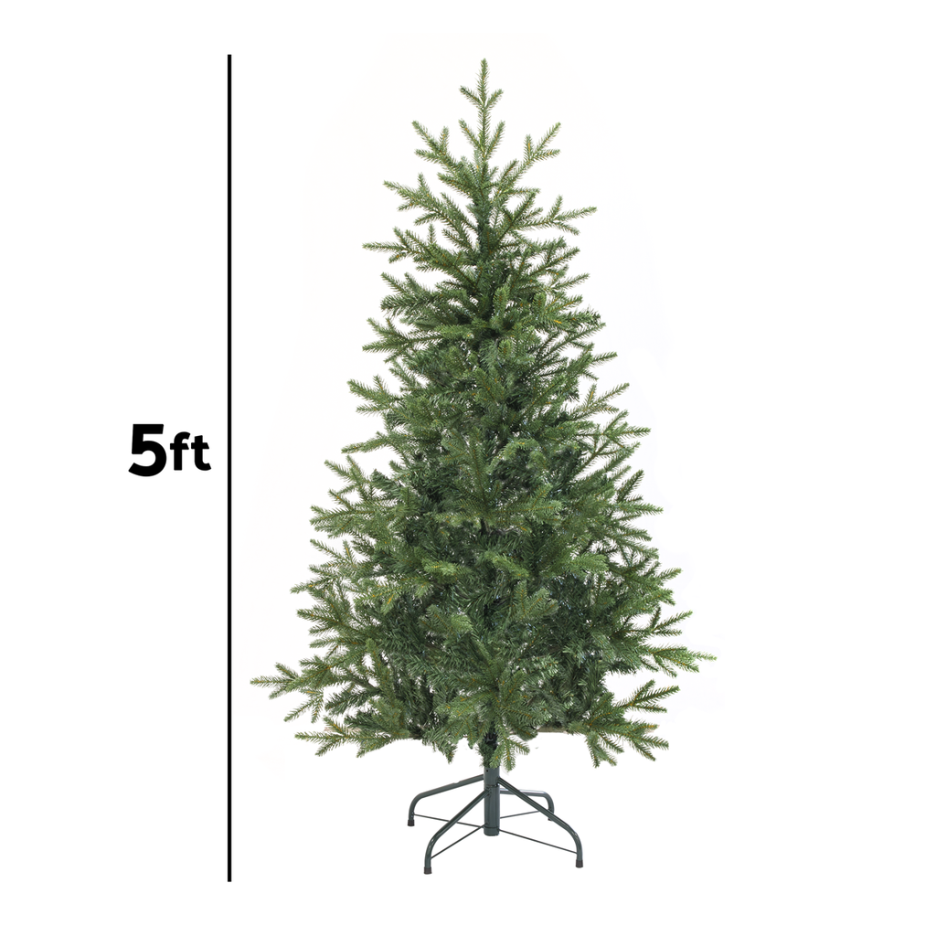 Dellonda Artificial Hinged Christmas Tree with 750+ PE Tips, 5ft/150cm (DH44)