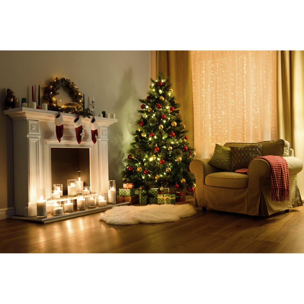 Dellonda Artificial Hinged Christmas Tree with 1400+ PE Tips, 7ft/210cm (DH46)