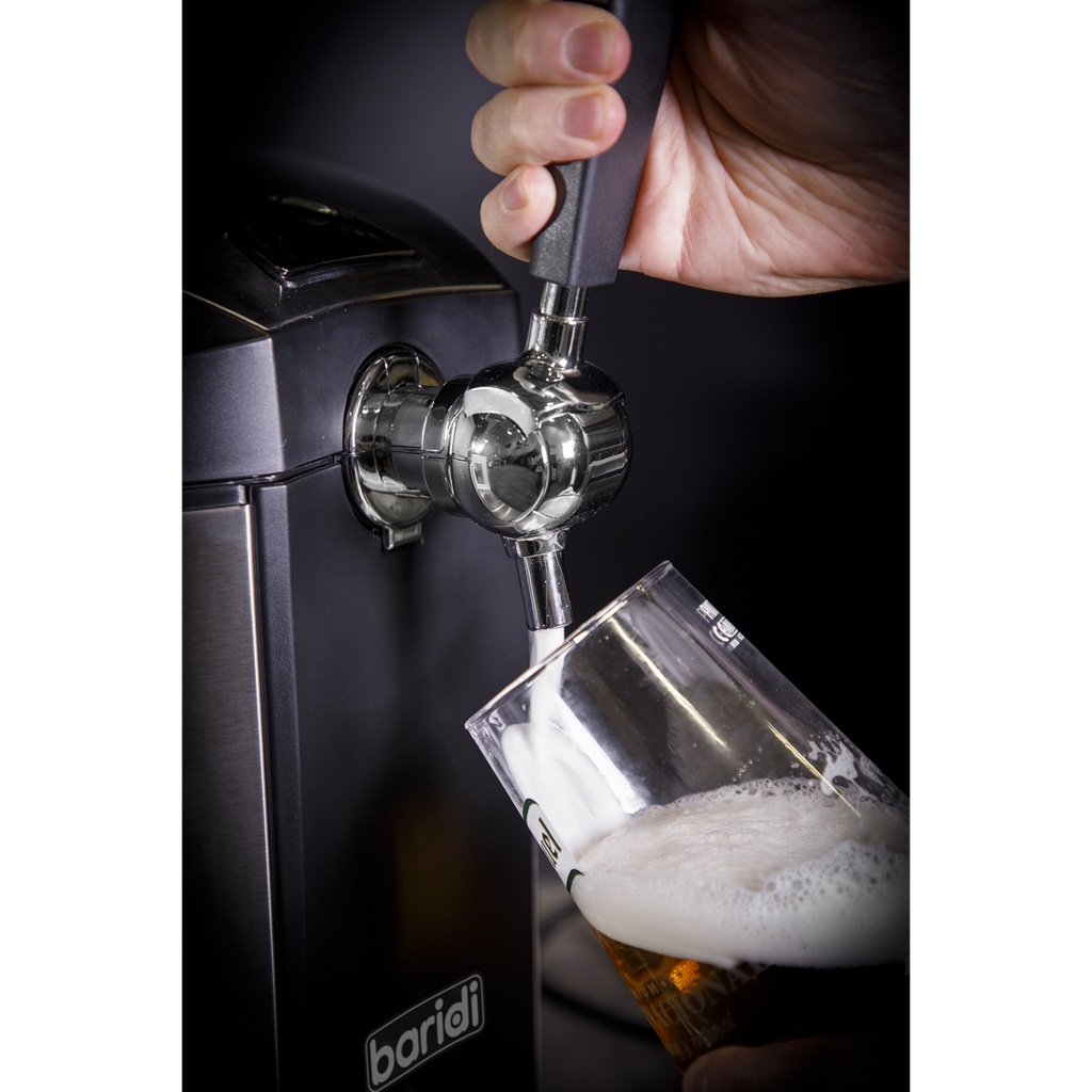 Baridi Mini Keg Draft Beer Dispenser Tap with Integrated Cooling, 5L Capacity (DH49) (Factory Refurbished A)
