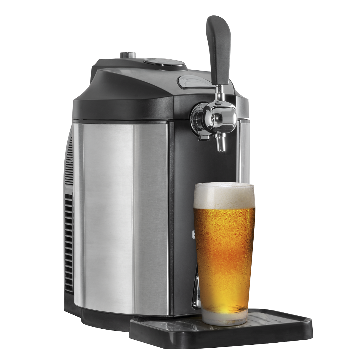 Baridi Mini Keg Draft Beer Dispenser Tap with Integrated Cooling, 5L Capacity (DH49) (Factory Refurbished B)