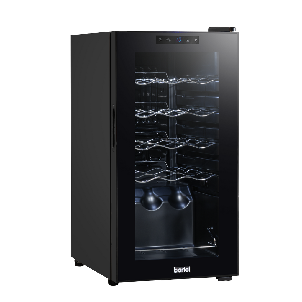 Baridi Wine Cooler Fridge, 15 Bottle, Black (DH5)