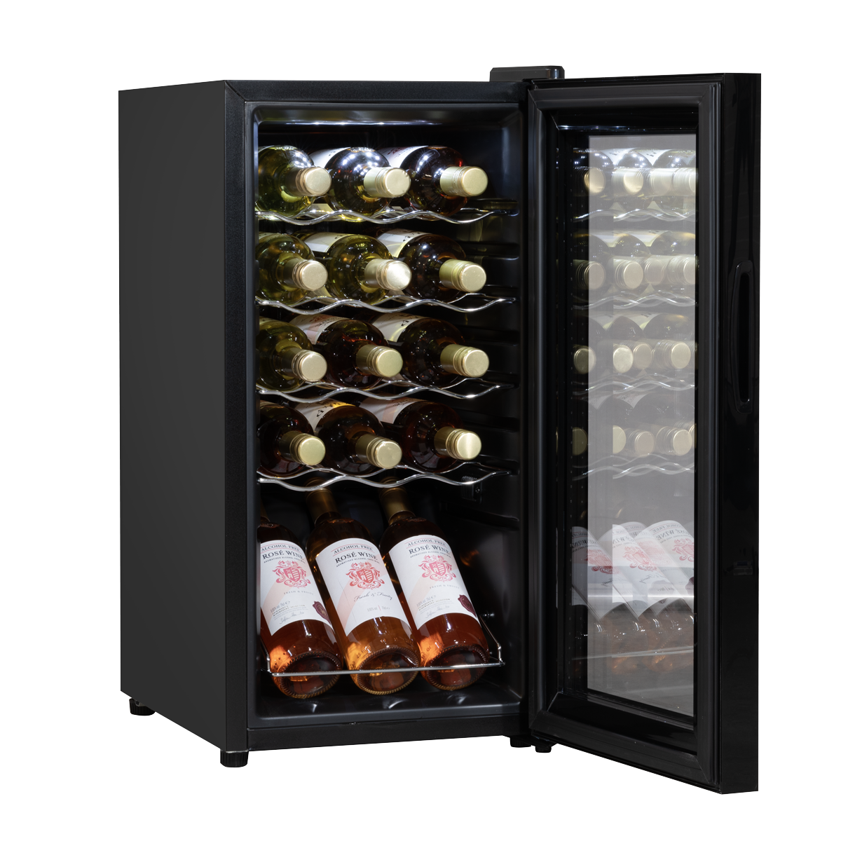 Baridi Wine Cooler Fridge, 15 Bottle, Black (DH5)