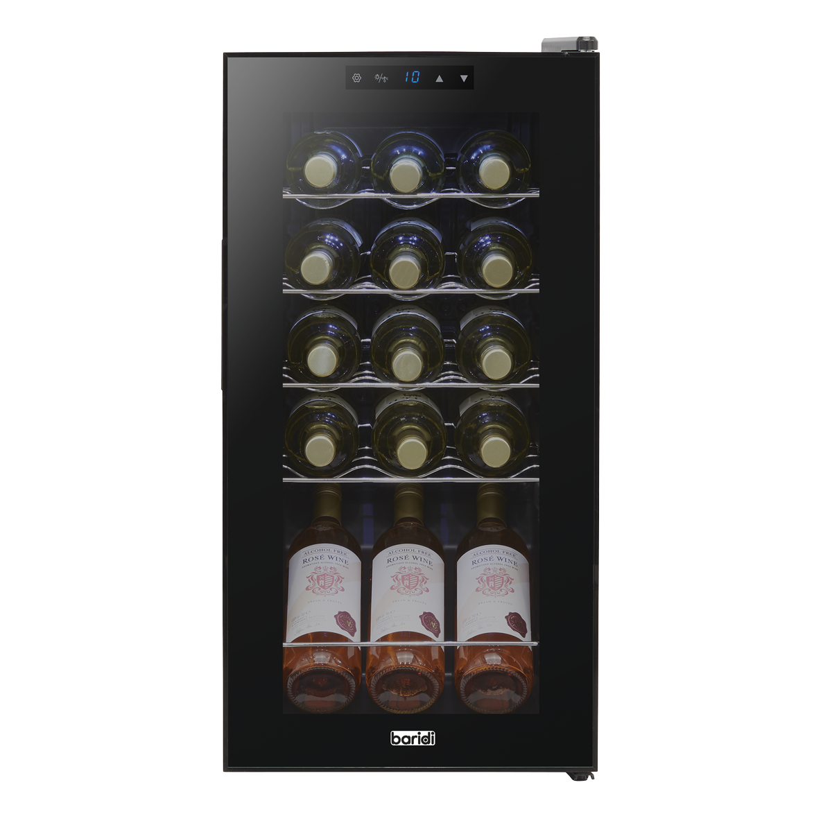Baridi Wine Cooler Fridge, 15 Bottle, Black (DH5)