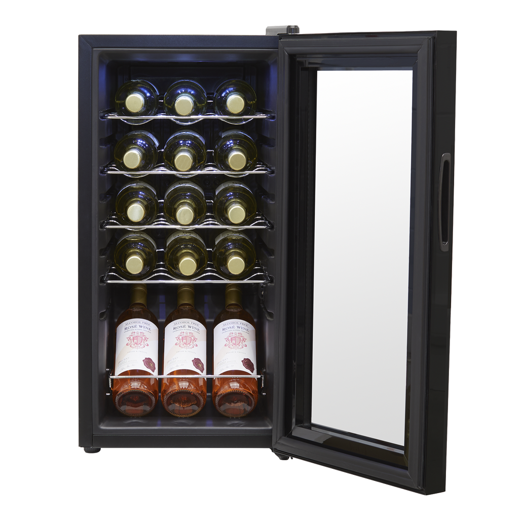 Baridi Wine Cooler Fridge, 15 Bottle, Black (DH5)