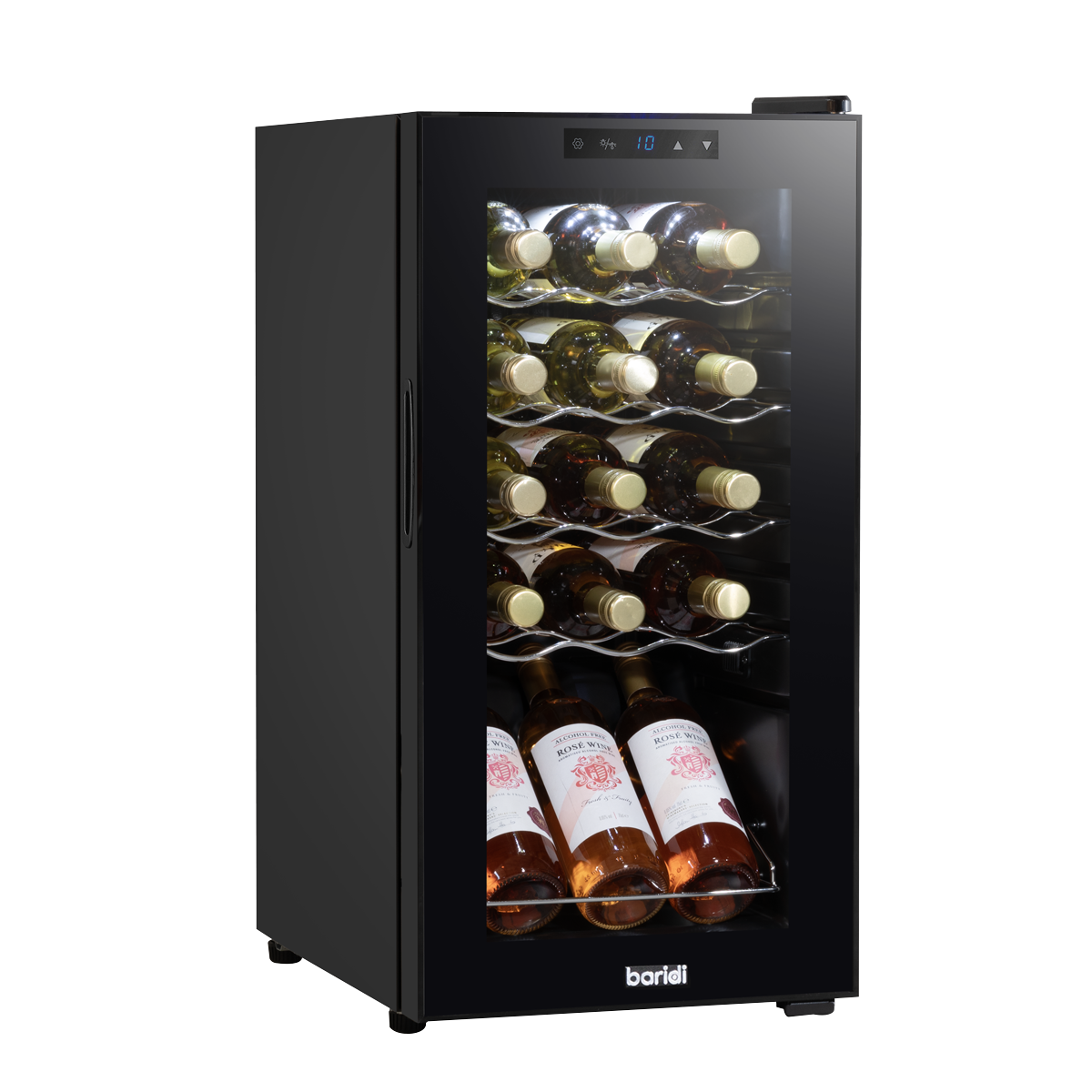 Baridi Wine Cooler Fridge, 15 Bottle, Black (DH5)