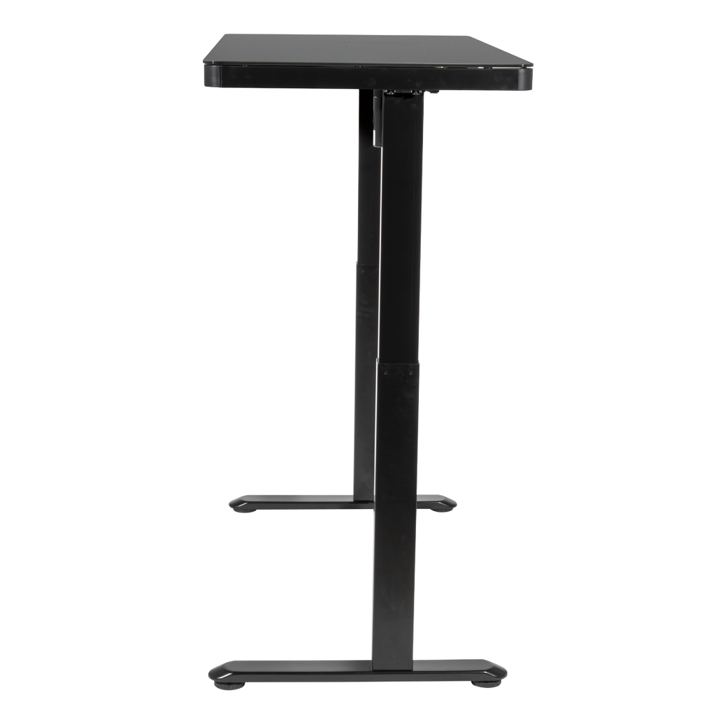 Dellonda Single Motor Adjustable Sit & Stand Desk, 120 x 60cm, Black Desktop (DH53)