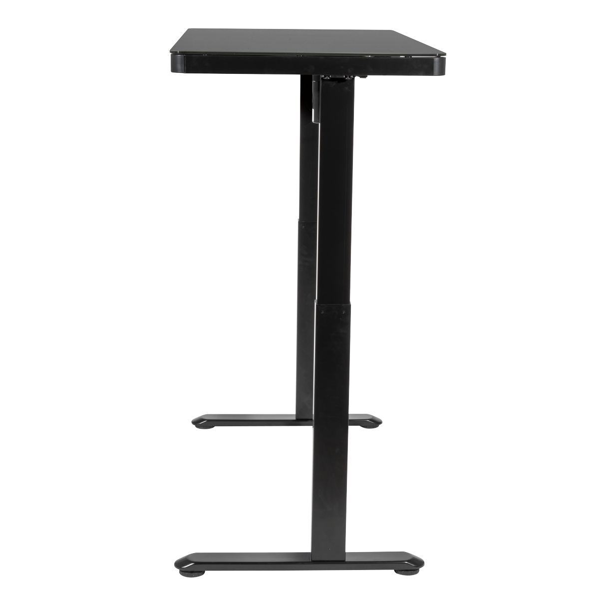 Dellonda Single Motor Adjustable Sit & Stand Desk, 120 x 60cm, Black Desktop (DH53)