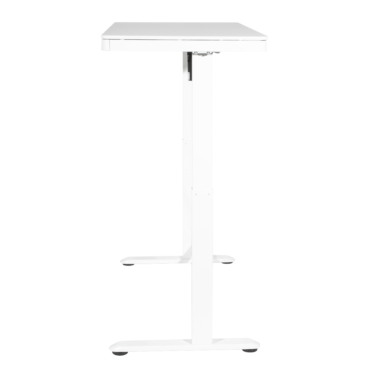 Dellonda Single Motor Ultra-Quiet Electric Desk with Control Panel, USB Port & Drawer - White Desktop