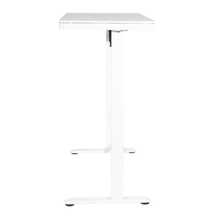 Dellonda Single Motor Ultra-Quiet Electric Desk with Control Panel, USB Port & Drawer - White Desktop