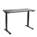 Dellonda Single Motor Adjustable Sit & Stand Desk, 120 x 60cm, Black Desktop (DH55)