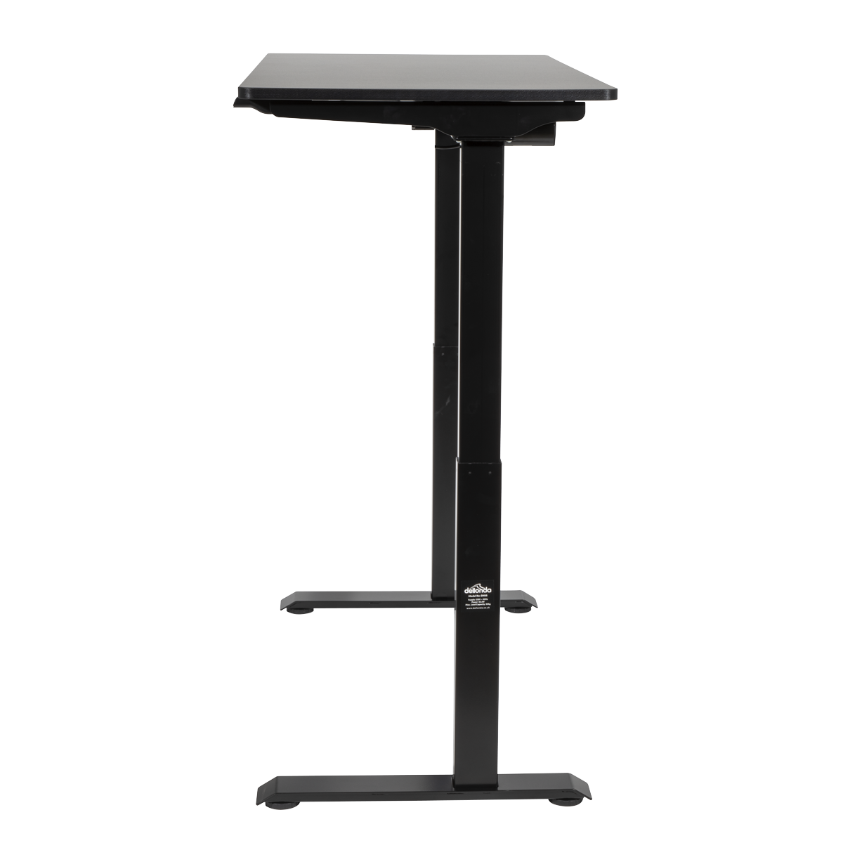 Dellonda Single Motor Adjustable Sit & Stand Desk, 120 x 60cm, Black Desktop (DH55)