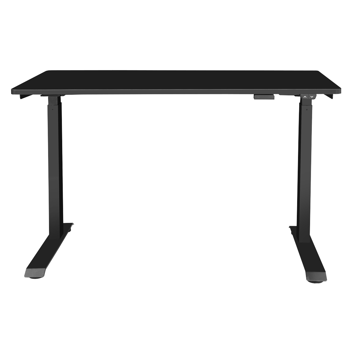 Dellonda Single Motor Adjustable Sit & Stand Desk, 120 x 60cm, Black Desktop (DH55)