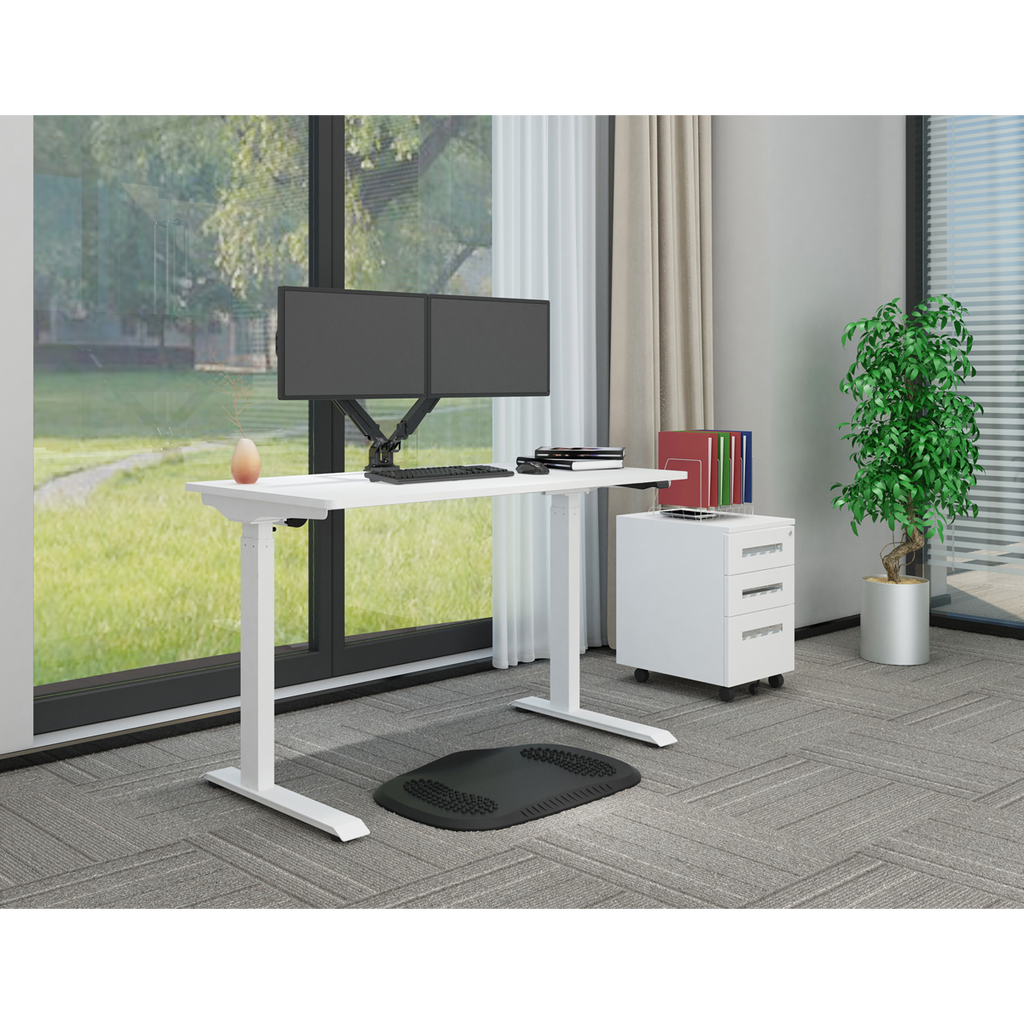 Dellonda Single Motor Adjustable Sit and Stand Desk 120 x 60cm