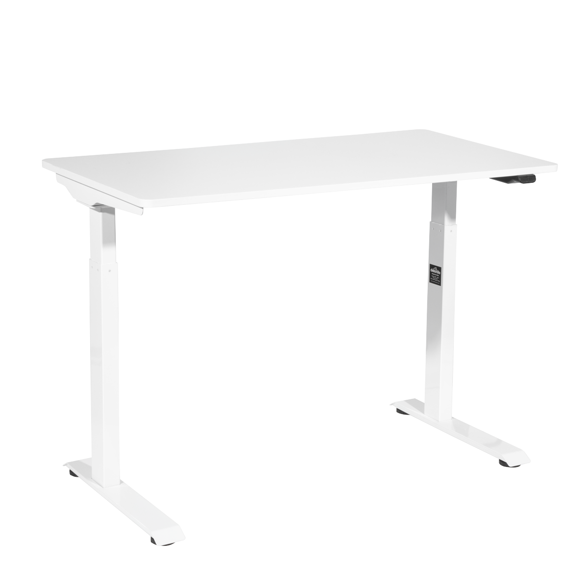 Dellonda Single Motor Ultra-Quiet Adjustable-Height Electric Sit/Stand Desk - White Desktop