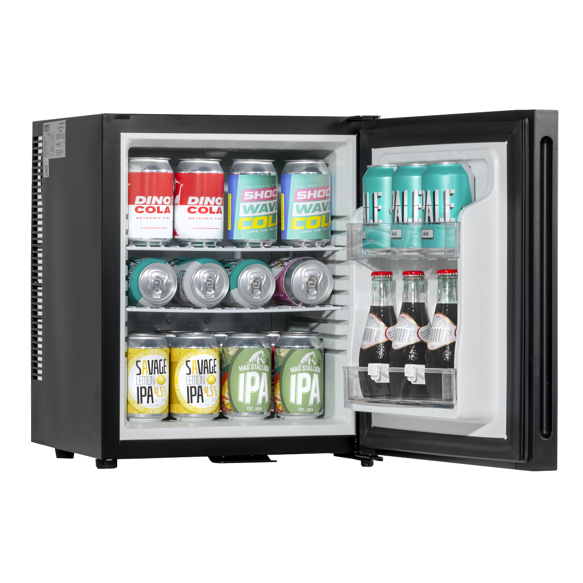 Baridi Ultra-Quiet Mini Drinks Fridge, 25L Capacity, Black (DH57) (Factory Refurbished A)