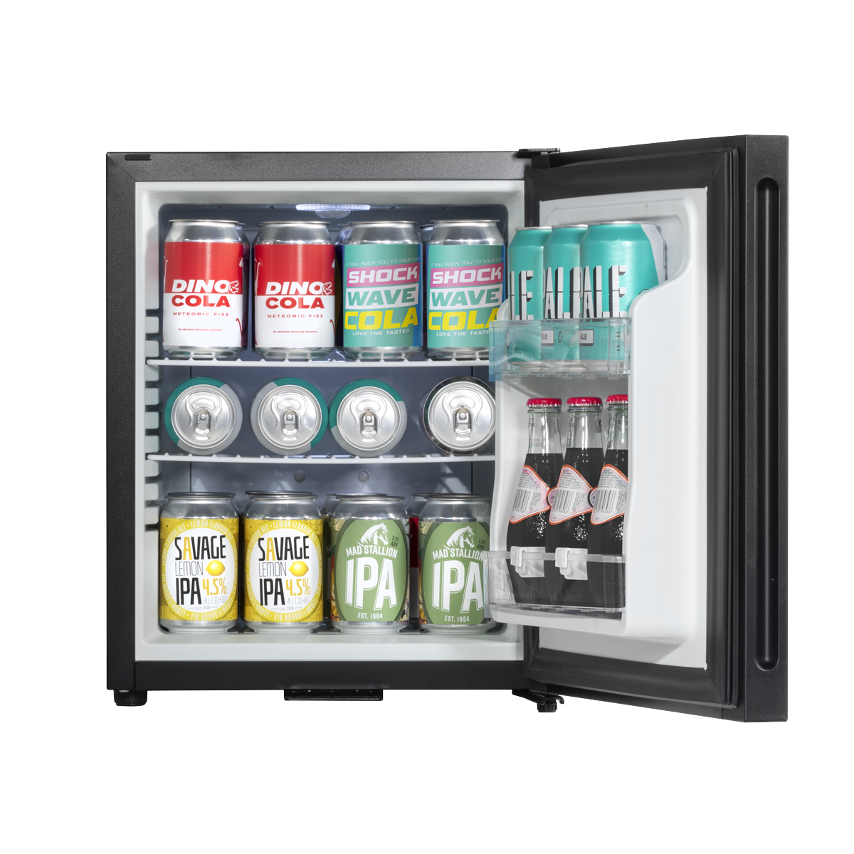 Baridi Ultra-Quiet Mini Drinks Fridge, 25L Capacity, Black (DH57) (Factory Refurbished A)