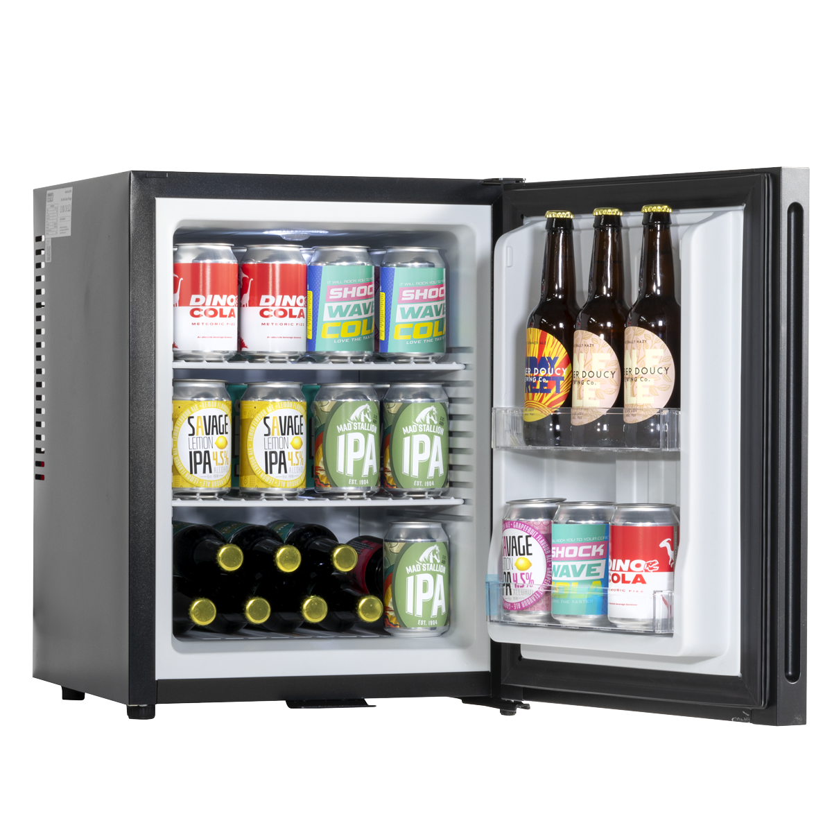 Baridi Ultra-Quiet Mini Drinks Fridge, 35L Capacity, Black (DH58) (Factory Refurbished A)