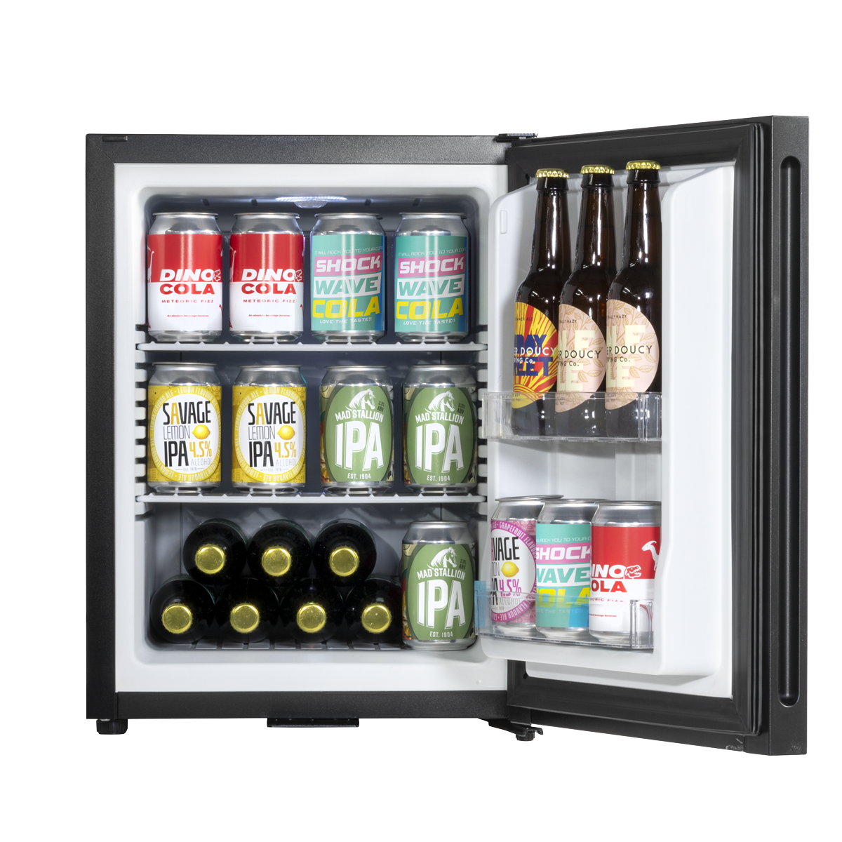 Baridi Ultra-Quiet Mini Drinks Fridge, 35L Capacity, Black (DH58) (Factory Refurbished A)