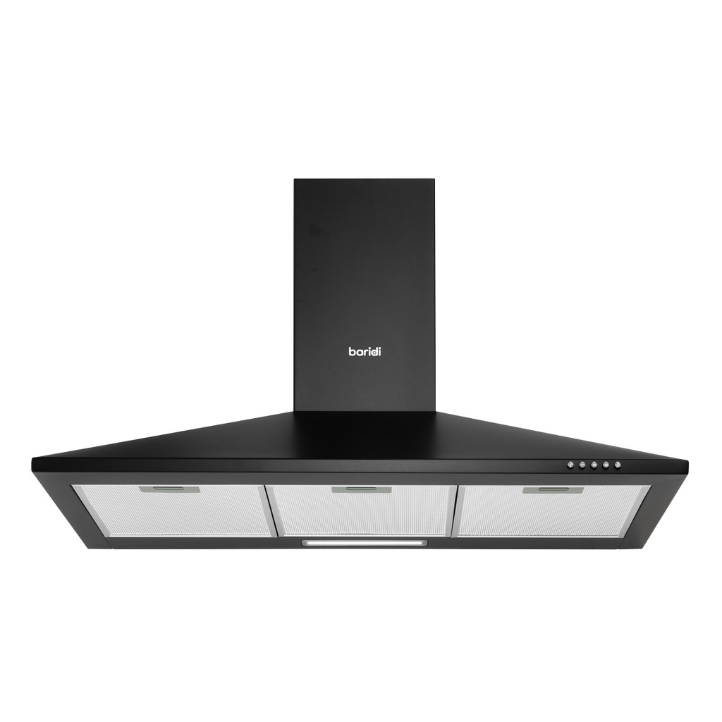 Baridi Chimney Style Cooker Hood with Filters 90cm, Black (DH59)