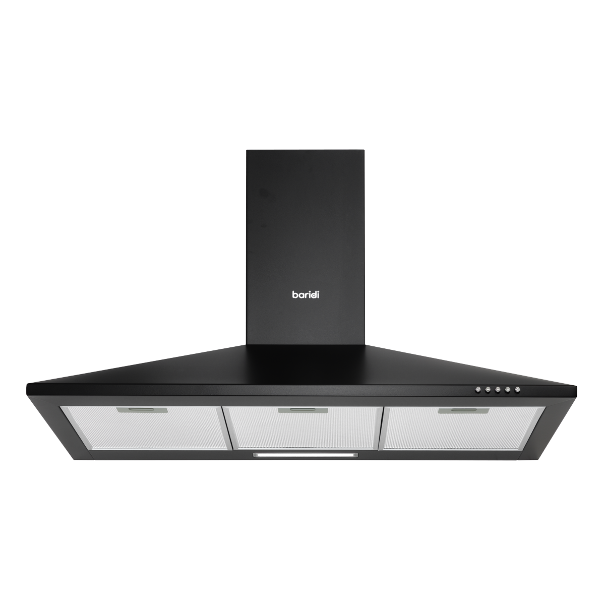 Baridi Chimney Style Cooker Hood with Filters 90cm, Black (DH59)