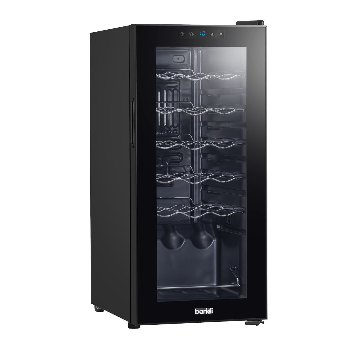 Baridi Wine Cooler Fridge, 18 Bottle, Black (DH6)