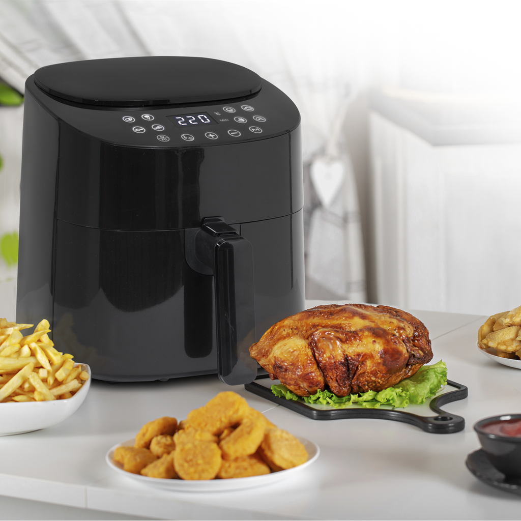 Baridi Single Zone Air Fryer, 3.5L Capacity, 8 Preset Functions, Black (DH60) (Factory Refurbished A)
