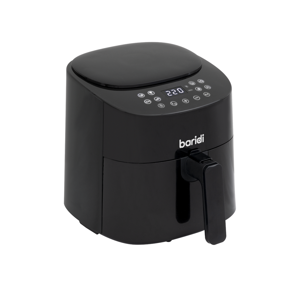 Baridi Single Zone Air Fryer, 3.5L Capacity, 8 Preset Functions, Black (DH60) (Factory Refurbished A)