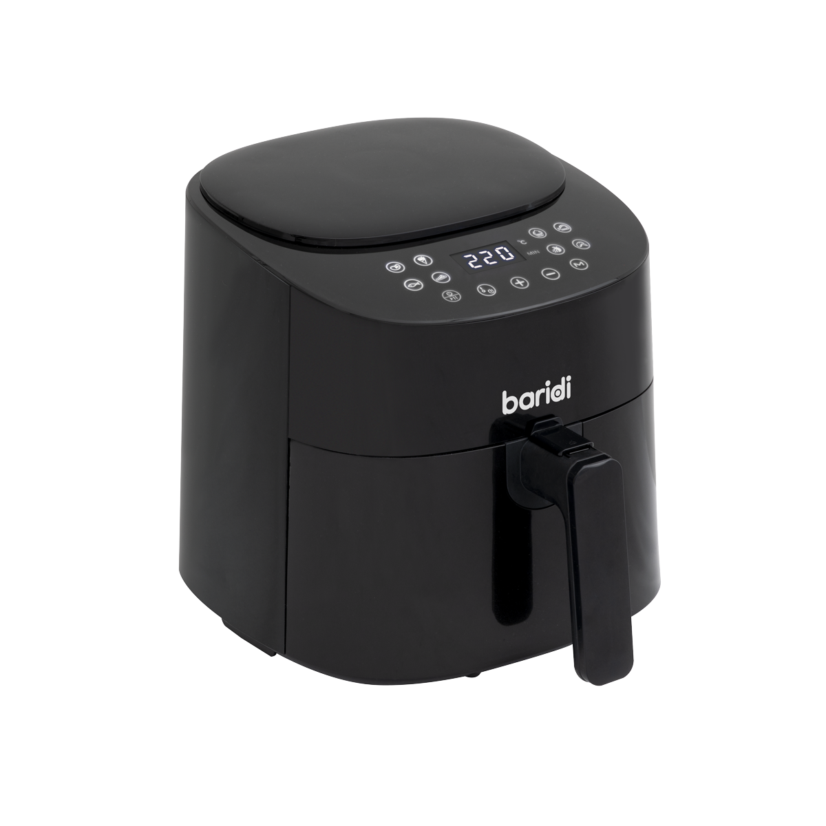 Baridi Single Zone Air Fryer, 3.5L Capacity, 8 Preset Functions, Black (DH60) (Factory Refurbished A)