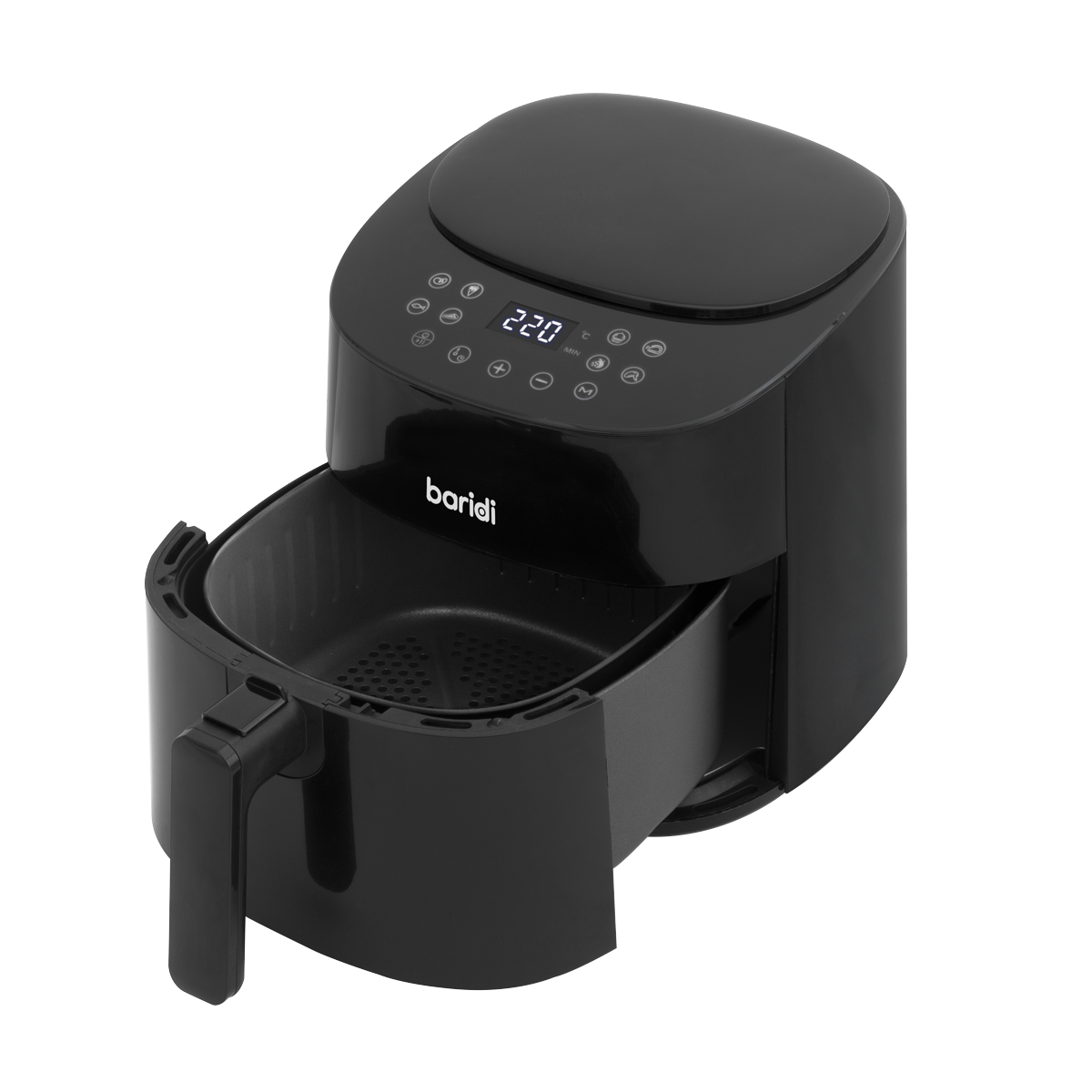 Baridi Single Zone Air Fryer, 3.5L Capacity, 8 Preset Functions, Black (DH60) (Factory Refurbished A)